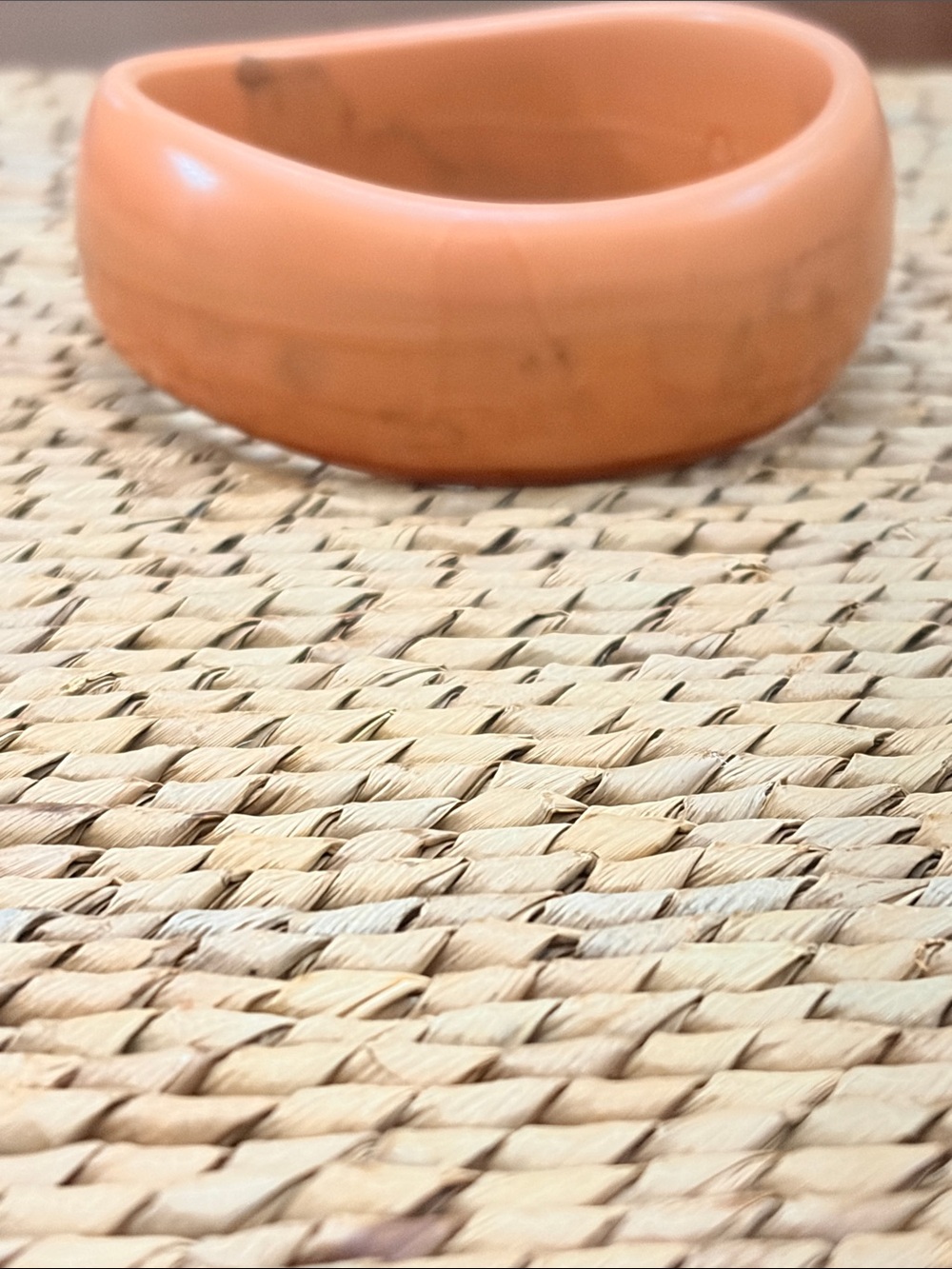 Peach Resin Bangle Bracelet - Women's Fashion Accessory